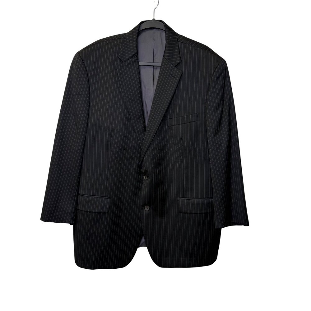 Lauren Ralph Lauren Mens Pinstripe Wool Blazer Jacket Size 48R Office 2 Button